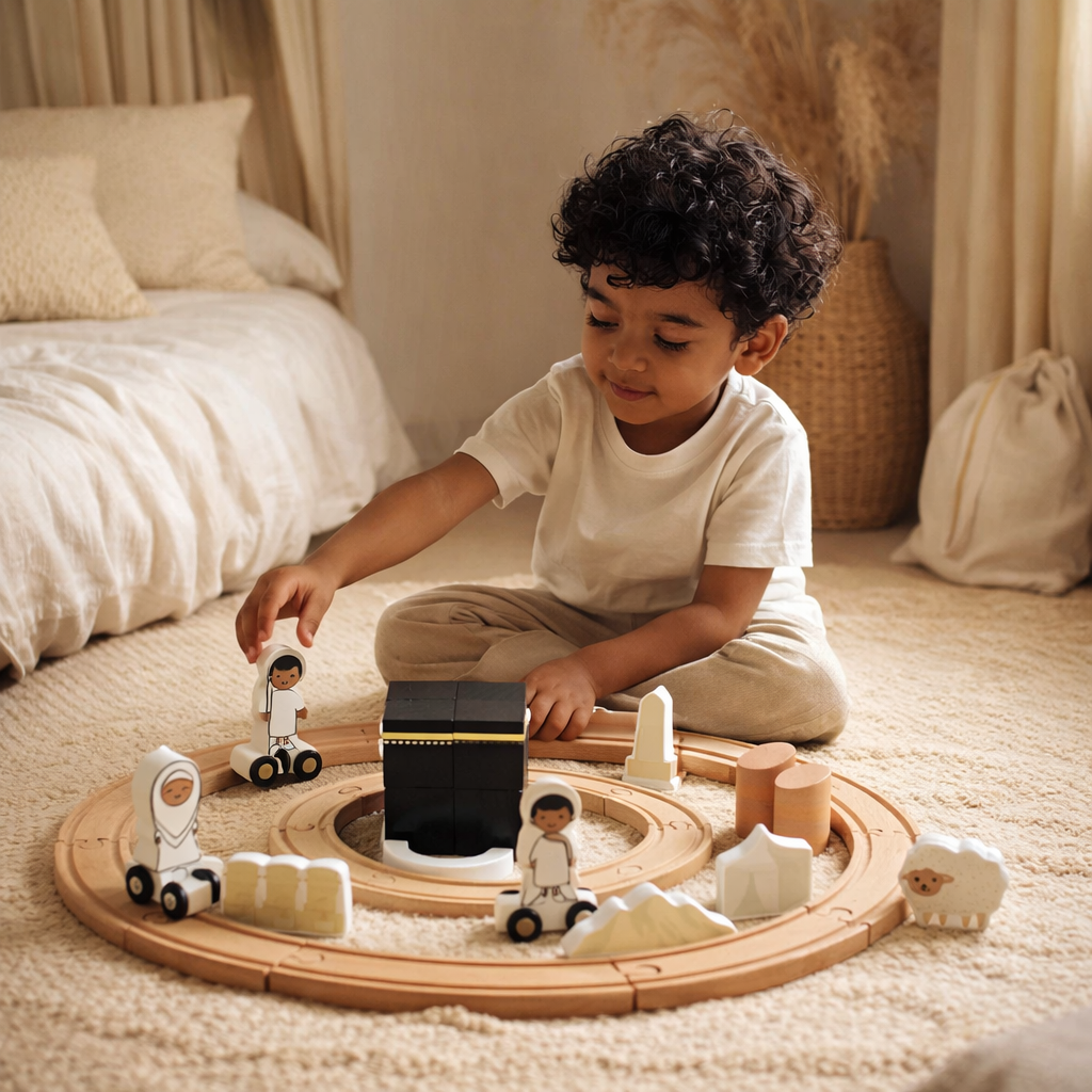 Hajj treinset - Islamitisch Houten Speelgoed